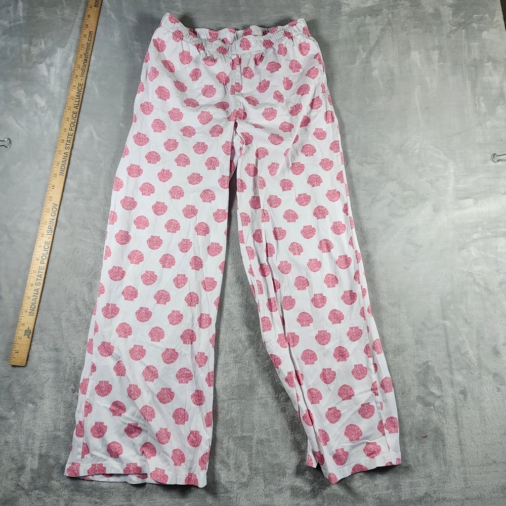 Joyspun Women's Pink Sea Shell Print Pajama Lounge Pants Size M Beachy Cozy Soft